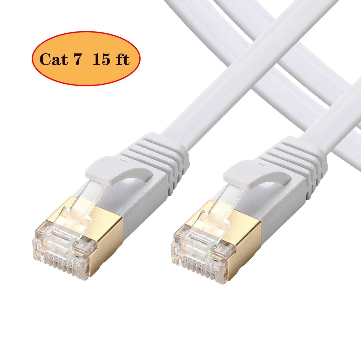 SPPRANDOM Aeiniwer Cat 7 Ethernet Cable 15 ft- Internet Cable High Speed - Cat7 Ethernet Cord RJ45 Connectors -Network Cable Patch Cord Gold Plated Snagless(15 ft/5m)