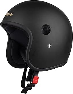 Steelbird SBH-55 Retro ISI Certified Open Face Helmet for Men and Women