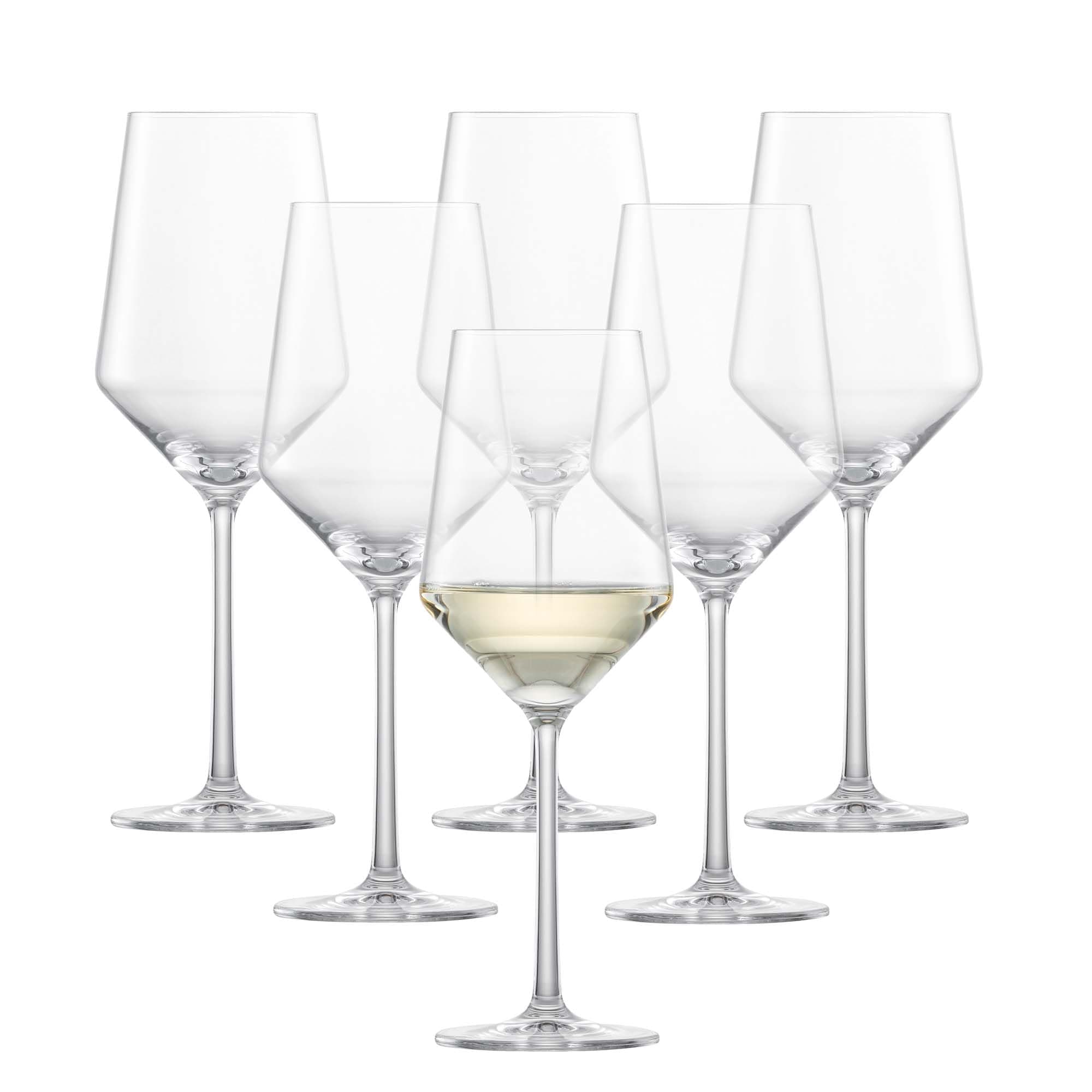 Pure Sauvignon Blanc White Wine Glass (Set of 6), Graceful Wine Glasses for White Wine, Dishwasher-Safe Tritan Crystal Glasses, Made in Germany (14 Ounce)