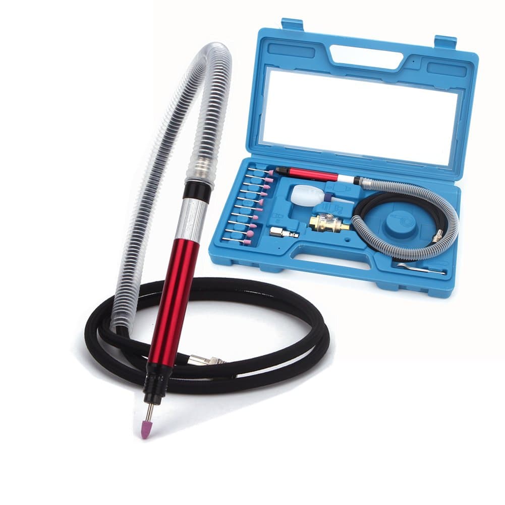 1/8" Air Micro Grinder, Pneumatic Micro Air Pencil Die Grinder Polishing Tool Kit 54000 RPM 90psi
