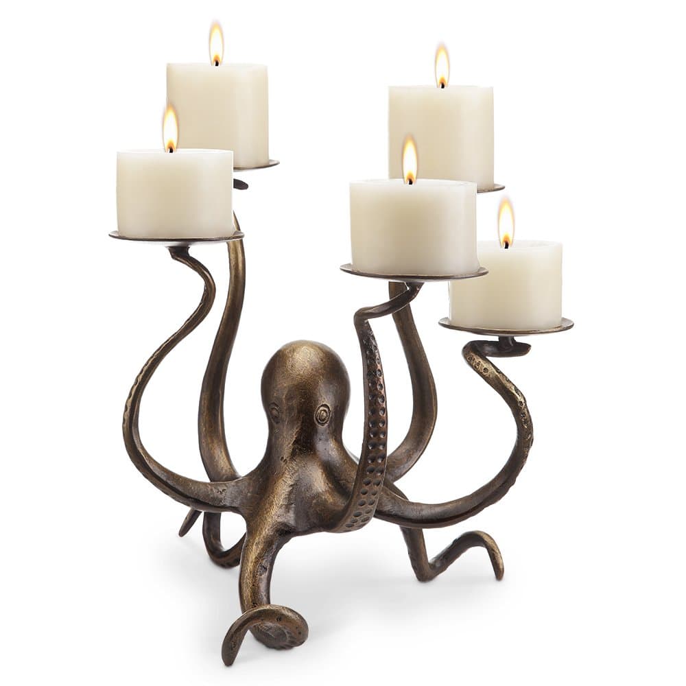 SPI Aluminum Octopus Pillar Candelabra