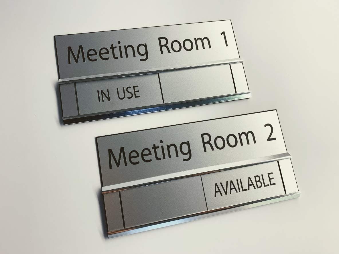 Sliding Signs with Header Sign Attached - Entry Control System