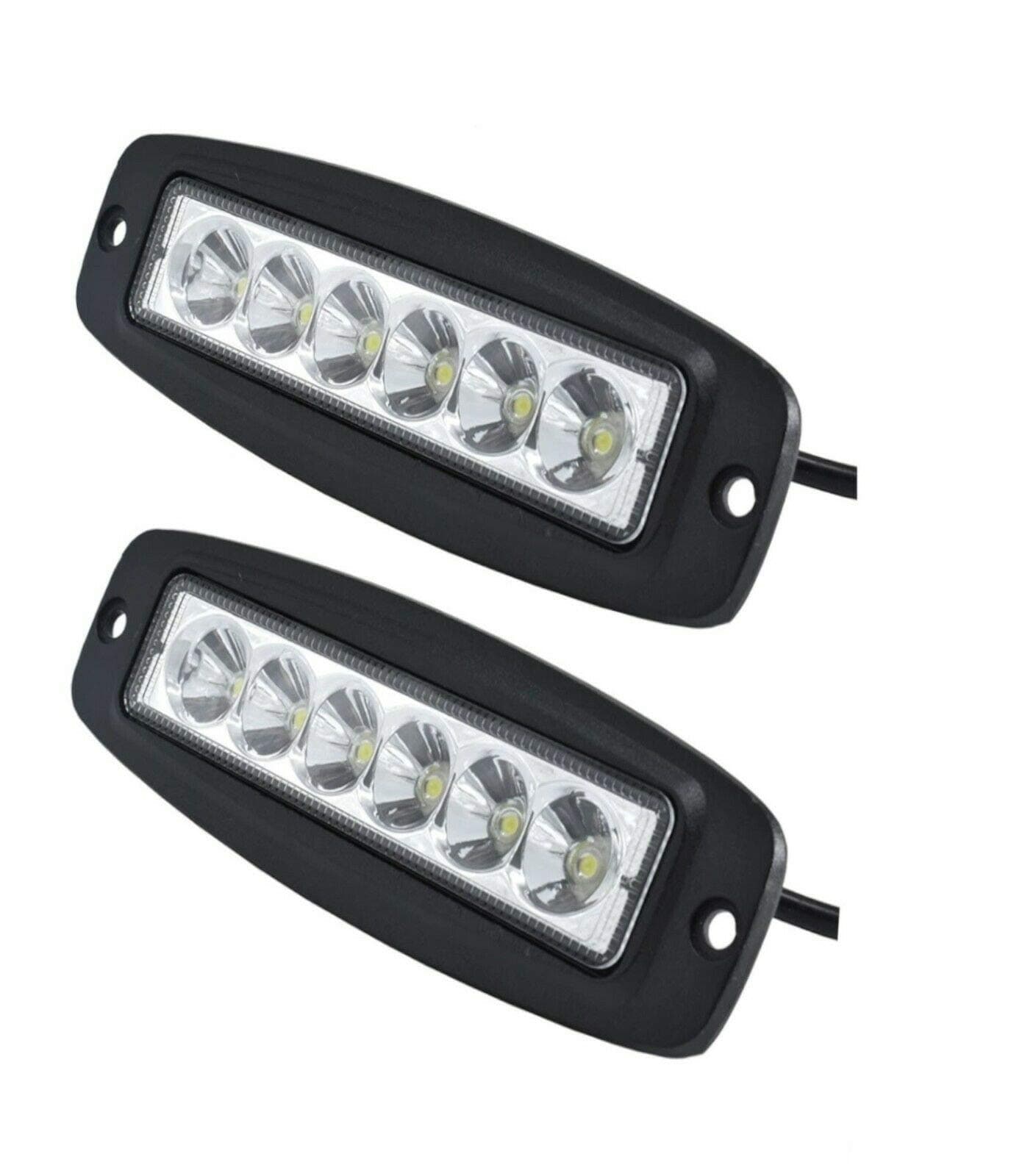 AB flexzon 18w 6 Led Work Flush Mount Drl Fog Light Daytime Running Driving Lamp Dc 10-30v