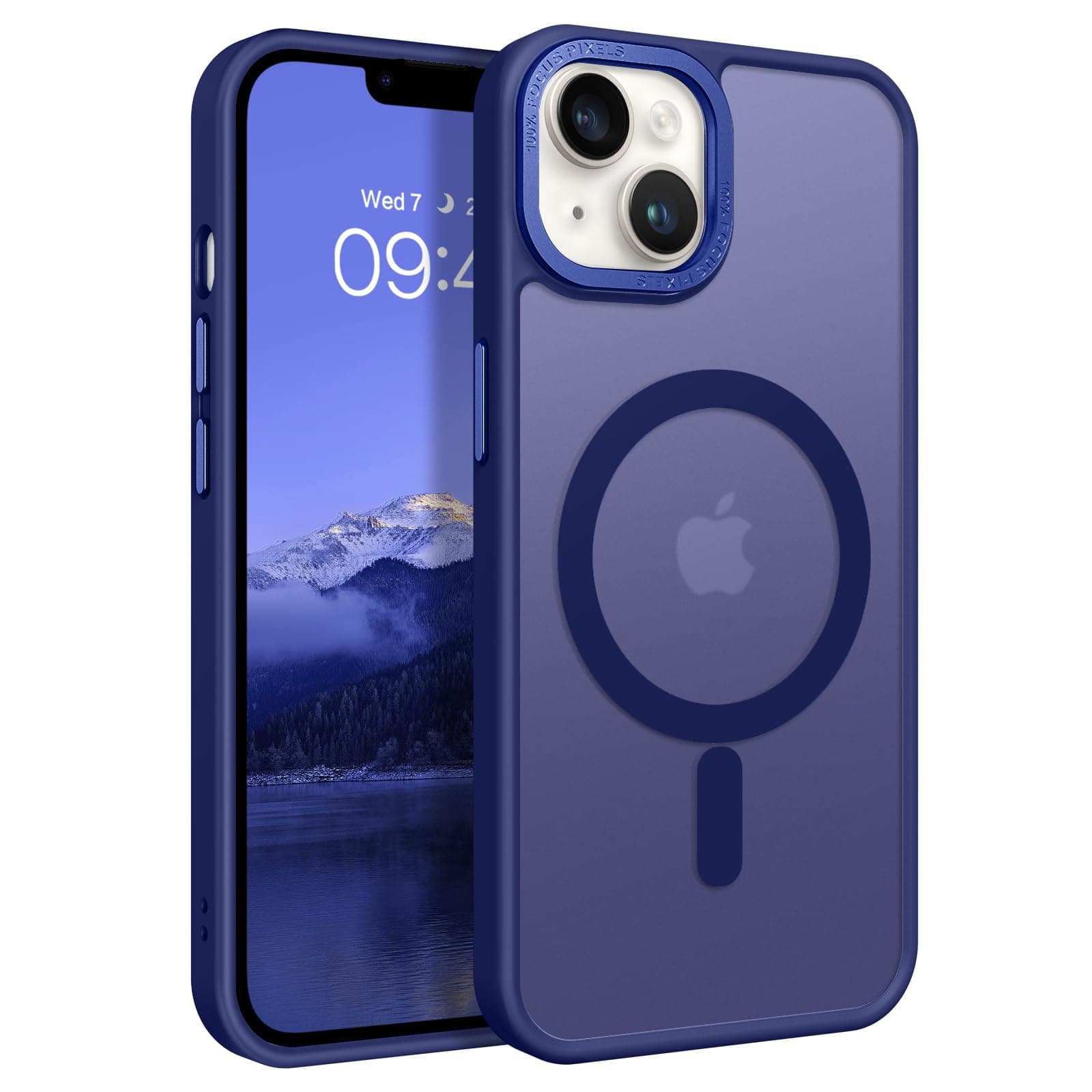 BENTOBEN Magnetic for iPhone 13 Case & iPhone 14 Case [Compatible with Magsafe] Translucent Matte Phone Case iPhone 13/14 Slim Shockproof Women Men Protective Cover for iPhone 13/14 6.1", Klein Blue