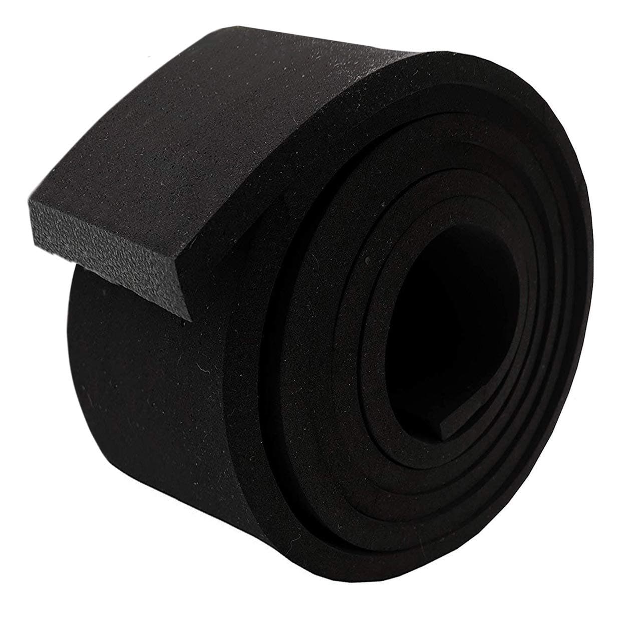 Neoprene Foam Strip Roll by Dualplex, 2" Wide x 10' Long x 1/4" Thick, Weather Seal High Density Stripping Non Adhesive – Weather Strip Roll Insulation Foam Strips - 10 Feet Long