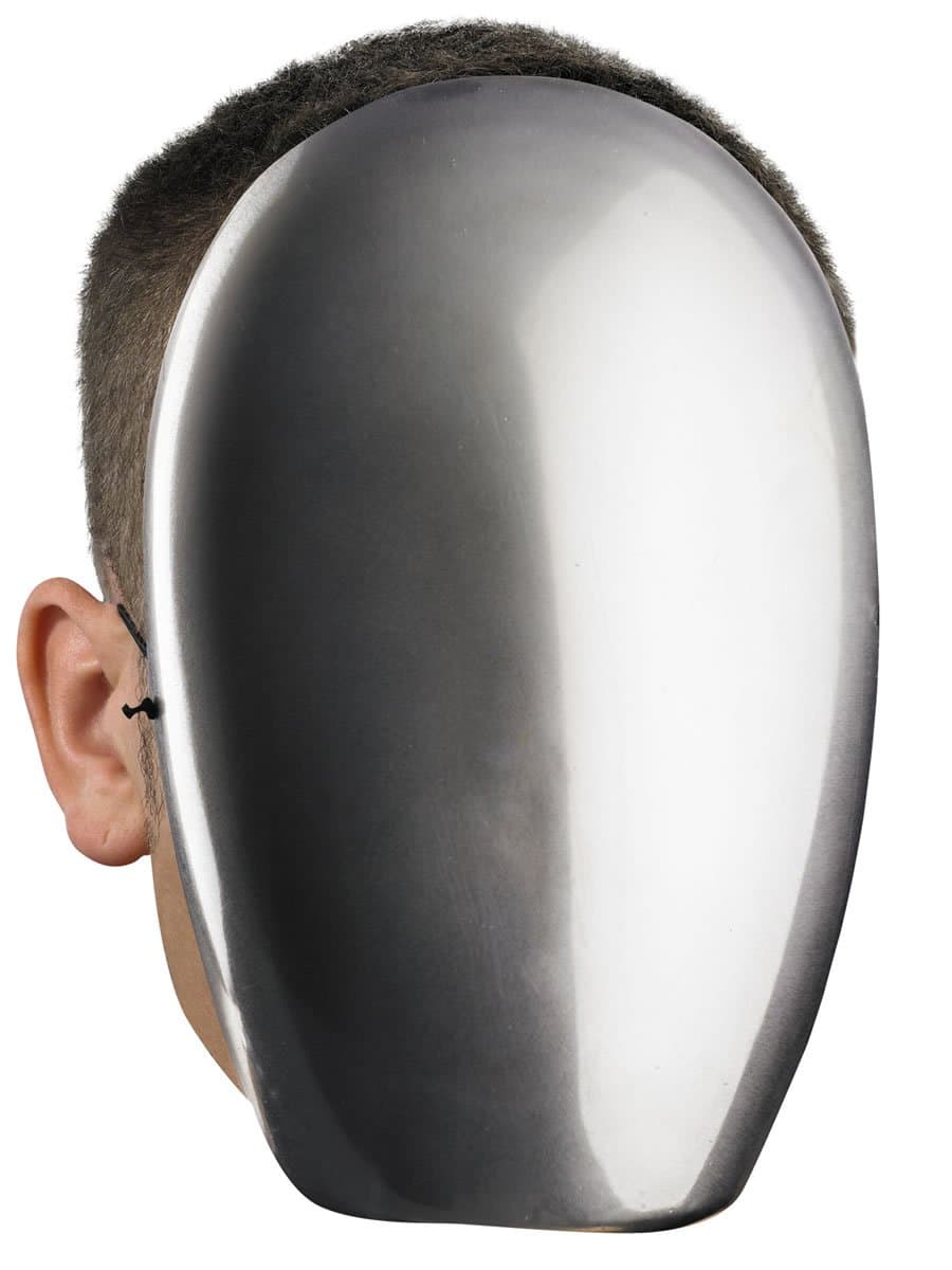 Disguise No Face Chrome Mask Costume Accessory