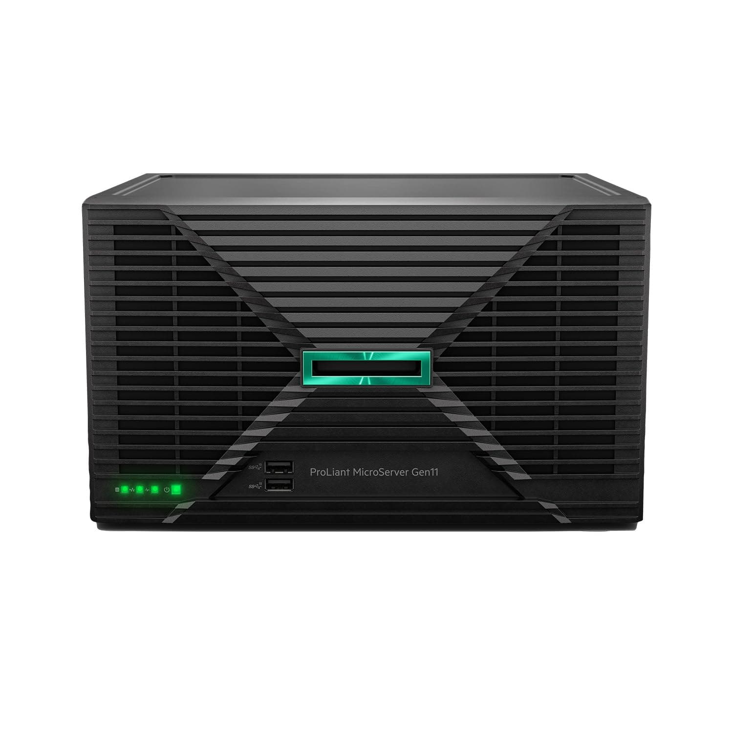 ProLiant MicroServer Gen11 Tower Server, Intel Xeon E-2434 Processor, 32GB Memory, 4TB HDD Storage, External 180W US Power Supply (HPE Smart Choice P74440-005)