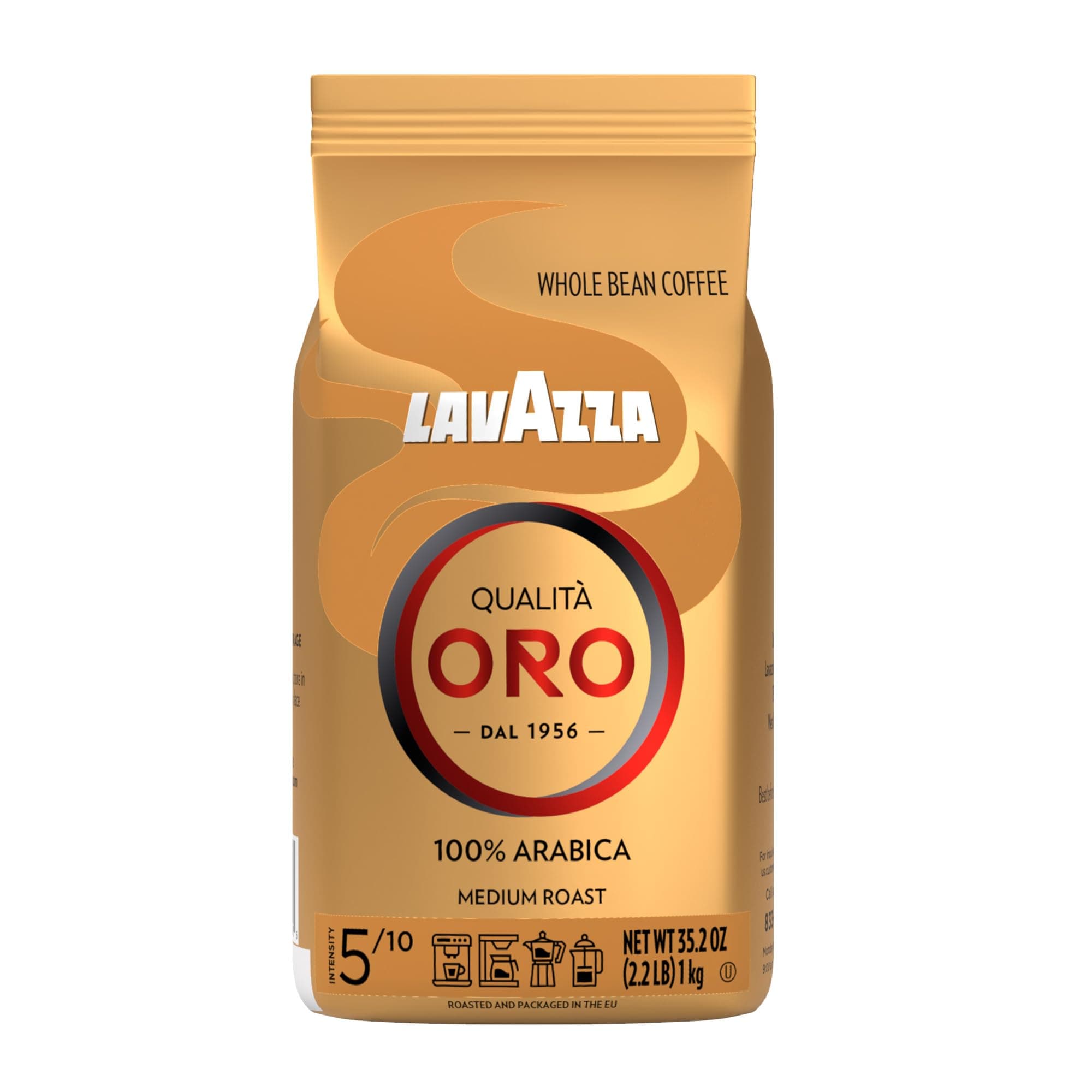 QualitÃ Oro Whole Bean Blend, Medium Roast, 2.2 Pound (Pack of 1) ,100% Arabica, Central America & African highland origins, Fruity & Aromatic