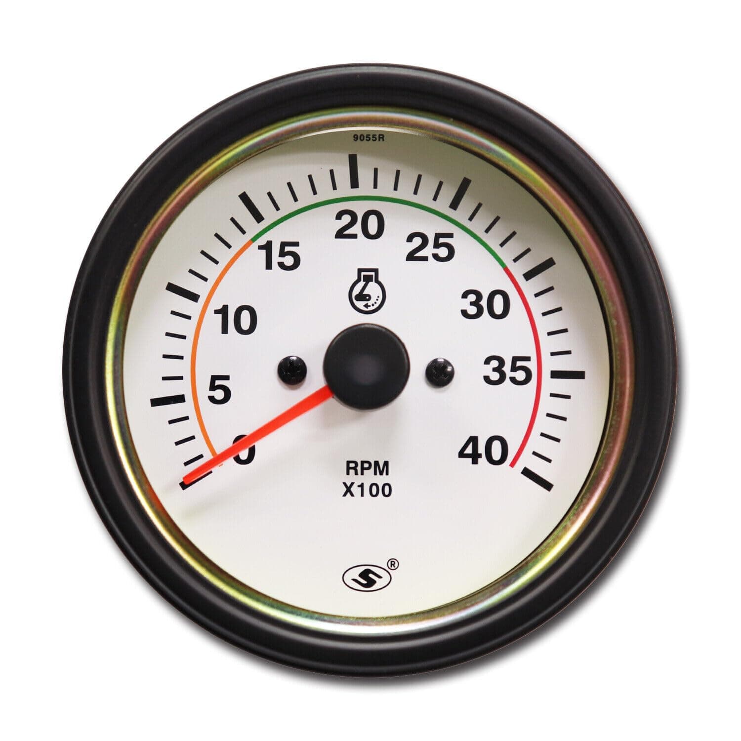 MOTOR METER RACING Universal Diesel Engine 85mm 3-3/8" Tachometer for Alternator W Terminal 4000 RPM White Dial in Dash 12/24 Volt