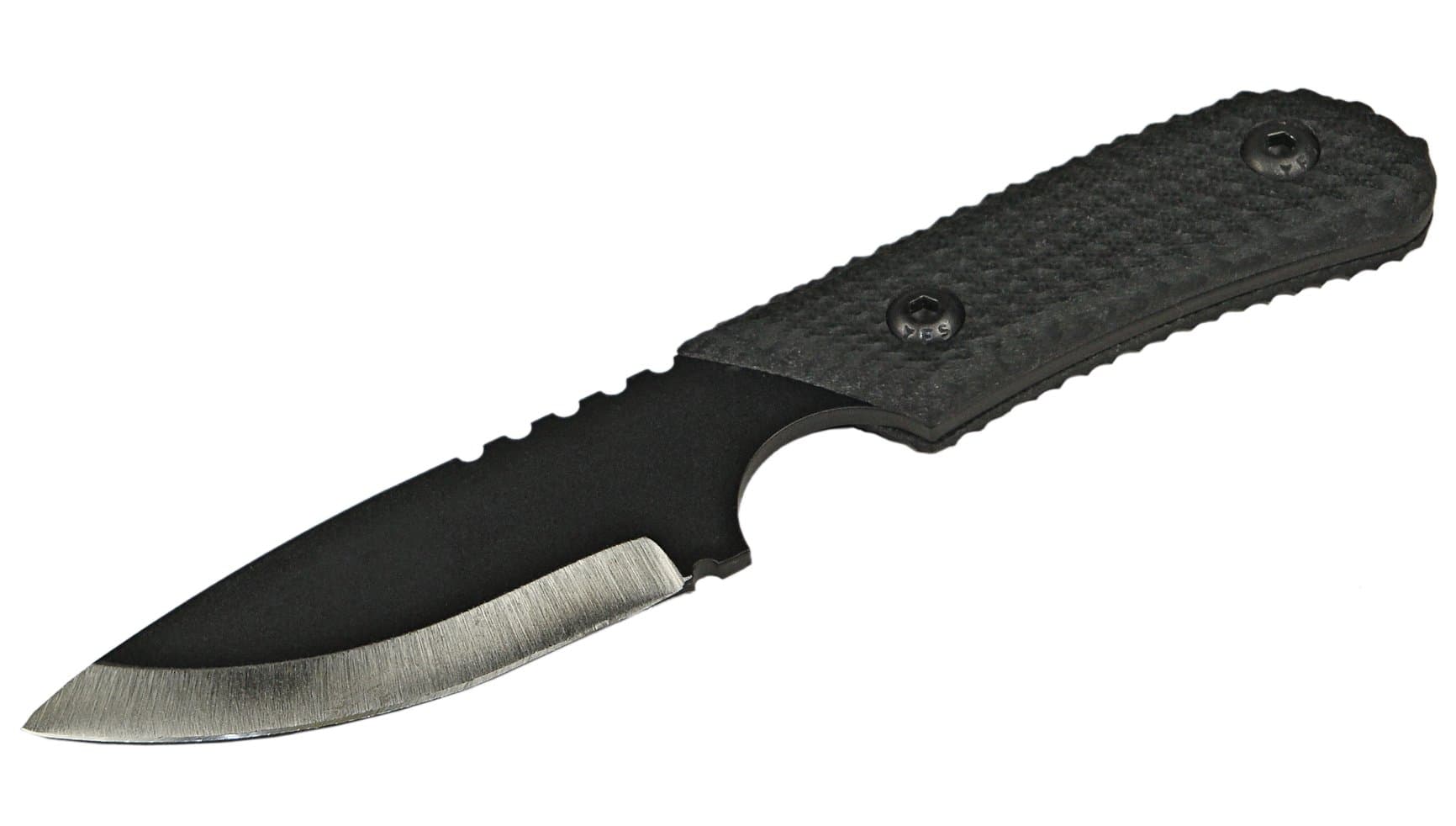 Hot Shot Tactical Short Fixed Blade Knife, Matt Black