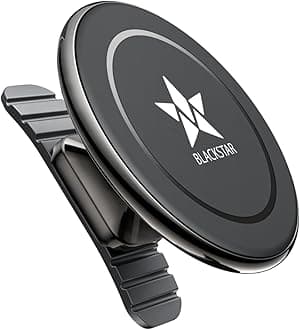 Blackstar Air-Safe Sphere : MagSafe Compatible Magnetic Mobile Phone Holder for Car Dashboard with 540° Angle Rotation and Strong Magnetic Power -Car Phone Mount Stand- Compatible with All Mobile