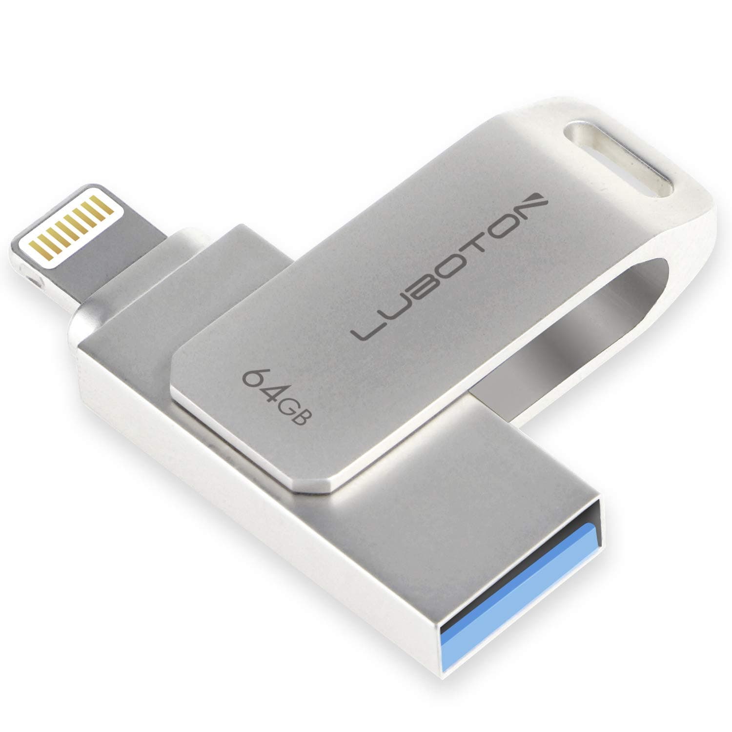 Luboton iOS 64GB USB Flash Drive for iPhone Lightning External Storage for iPhone iPad and PC/LB-min-302/64
