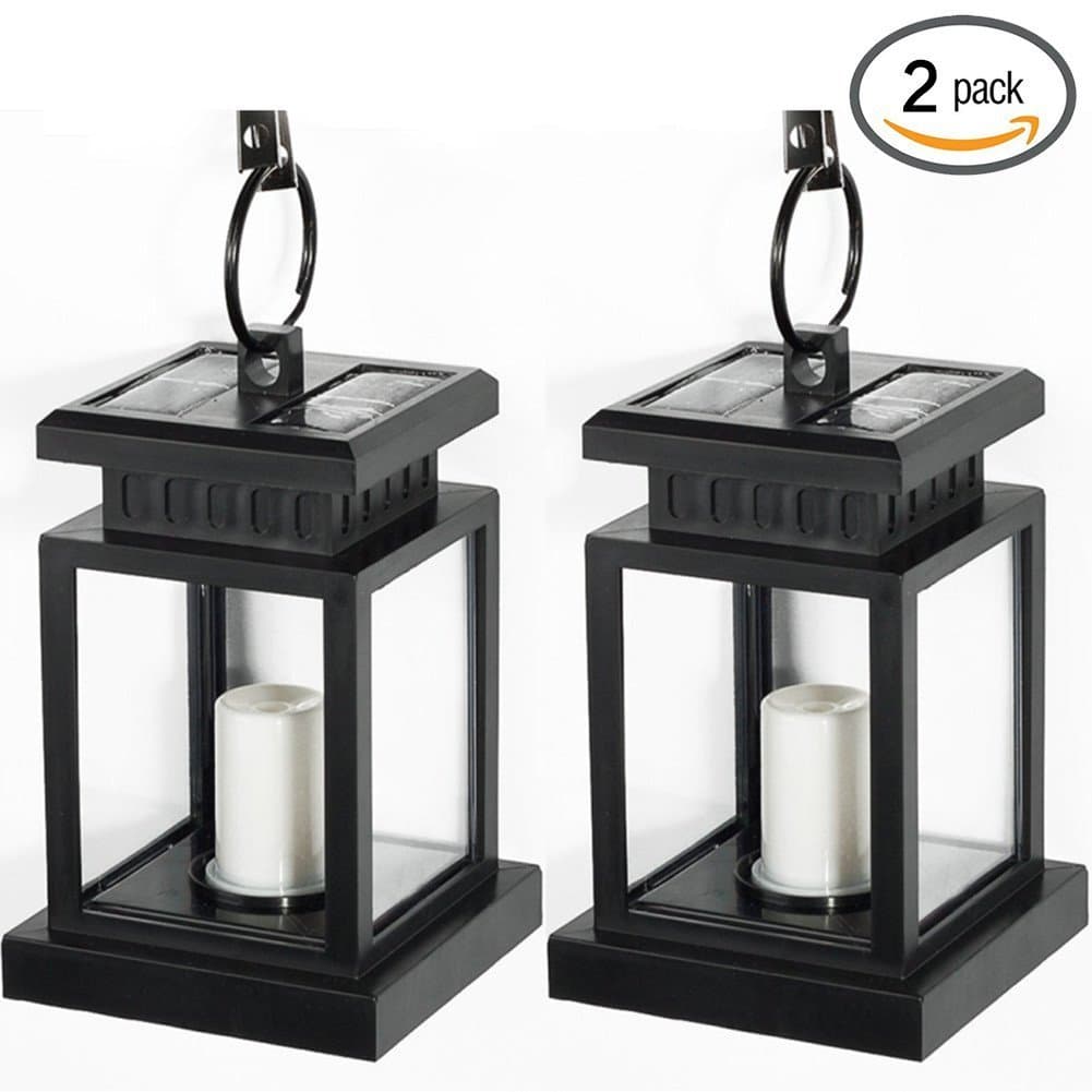 YINGHAO Classic Lantern,Solar Powered LED Candle Lantern Waterproof Auto Lighting Hanging Umbrella Light with Clamp for Tree,Pavilion,Garden,Yard, Balcony,Lawn Decoration,Twinkling Candle Effect. (2)