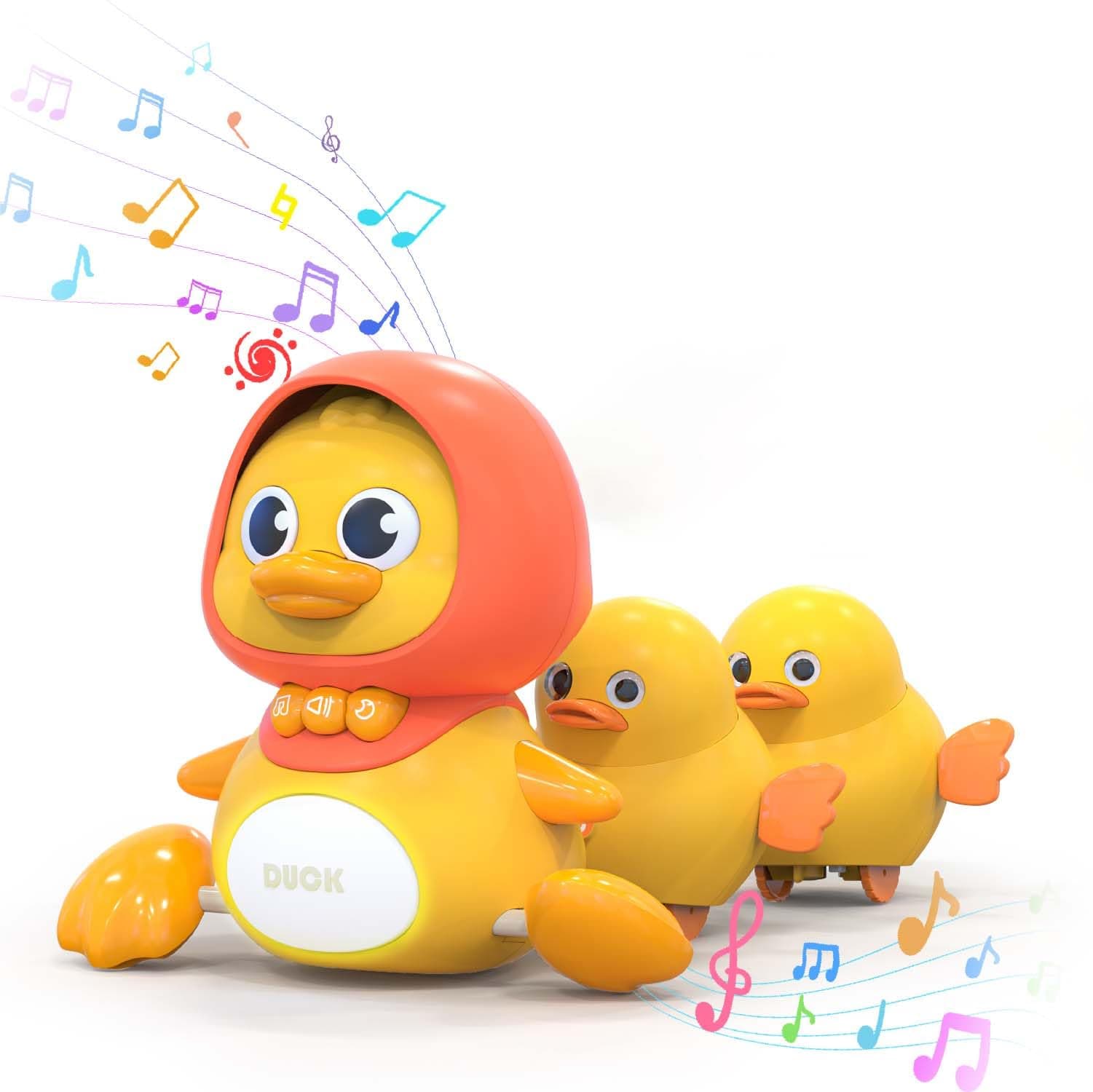 Gofimyee Musical Crawling Duck Toy