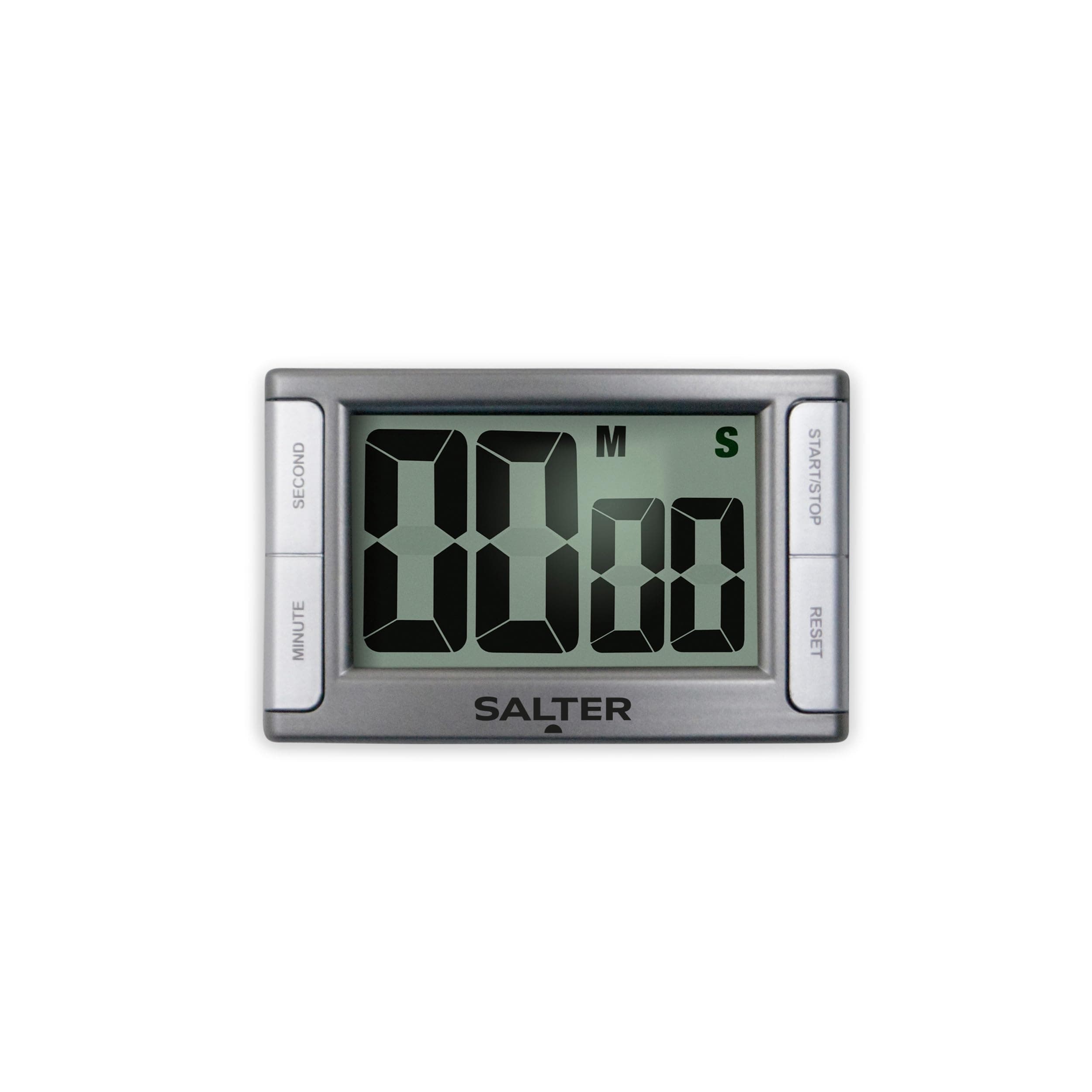Salter 396 SVXR Magnetic Kitchen Timer - Digital Electronic Cooking Clock, Countdown & Stopwatch (99 Min 59 Sec), Large Display, Beep Alarm, Back Stand For Cooking, Start/Stop Button, 2 Year Guarantee