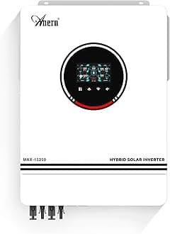 10.2KW Hybrid Solar Inverter All in One 48V to 220V-230VAC for Home RV Backup Off-Grid Living, Pure Sine Wave Inverter with 160A MPPT Charge Controller, Works with Lead-Acid & Lithium Battery