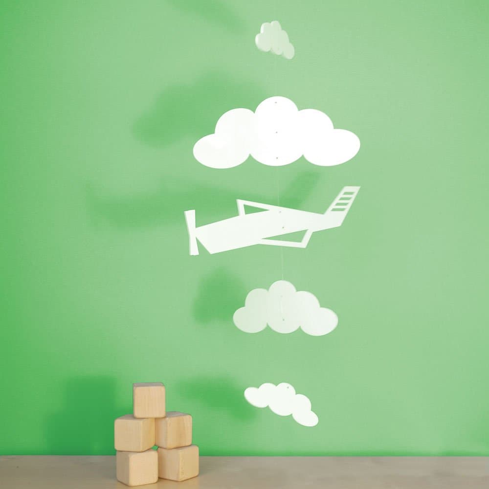 Airplane and Clouds Mobile