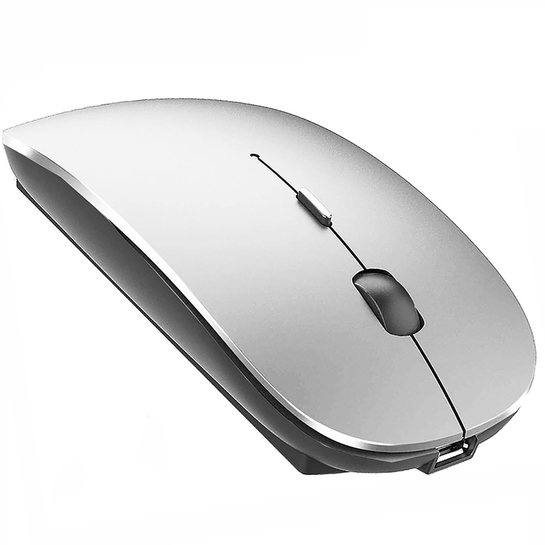 PeiBO Bluetooth 5.2 Wireless Dual-Mode Mouse, Gray Black, 2022 Model