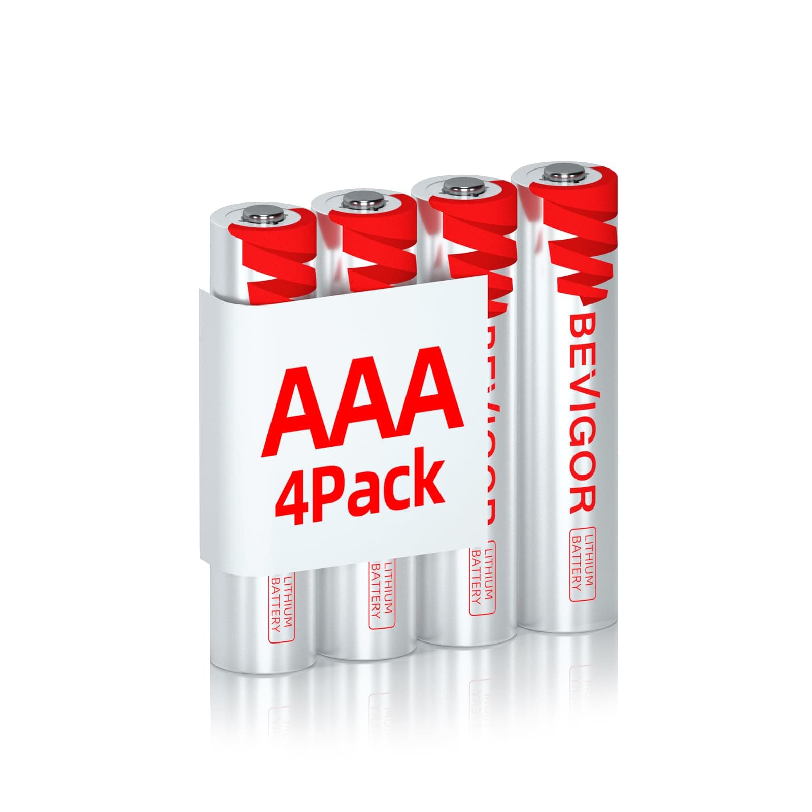 BEVIGOR AAA Lithium Batteries, 4 Pack Lithium Iron Triple A Batteries, 1.5V 1200mAh Longer Lasting AAA Batteries for Flashlight, Toys, Remote Control, Non-Rechargeable