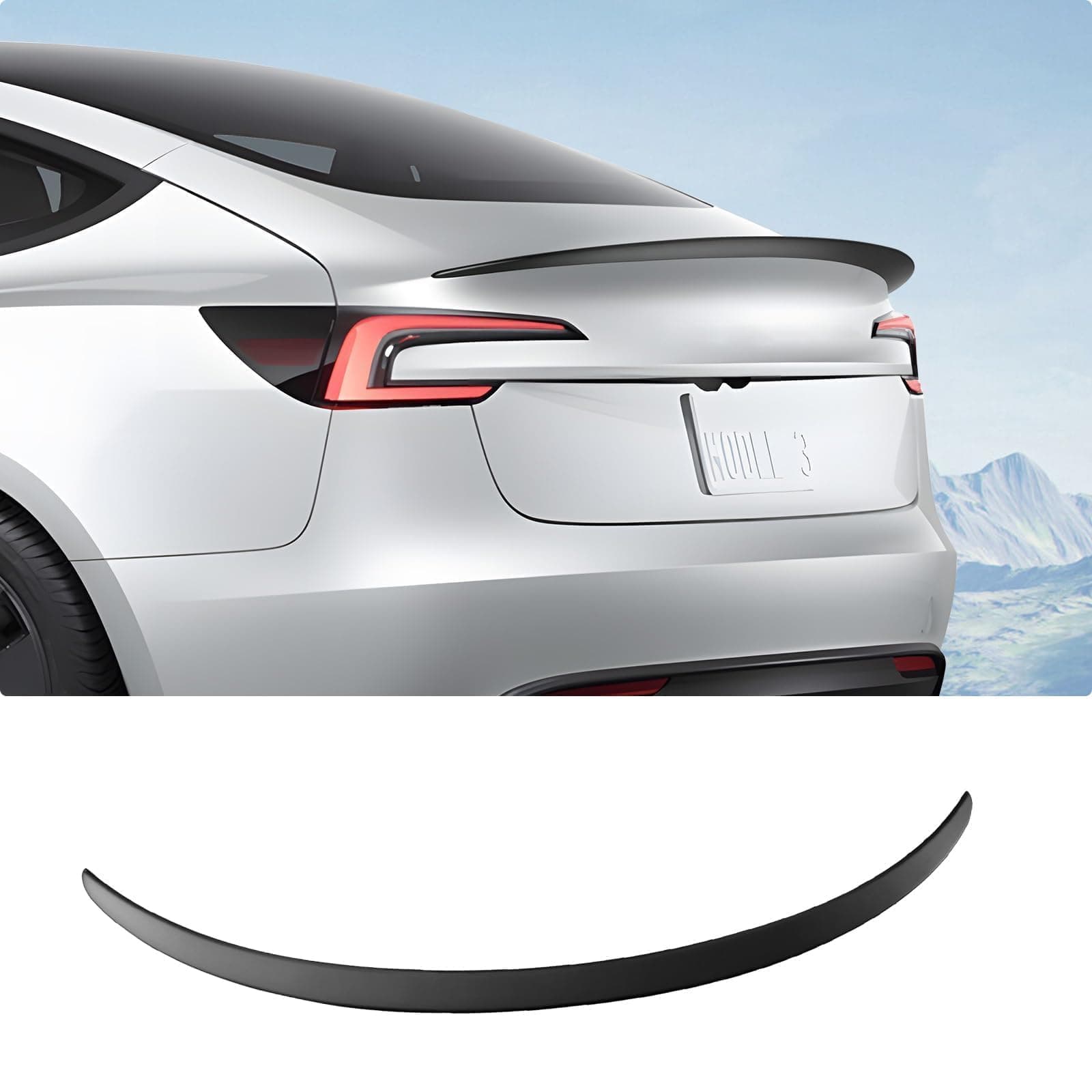 BASENOR Tesla Model 3 Spoiler Matte Black