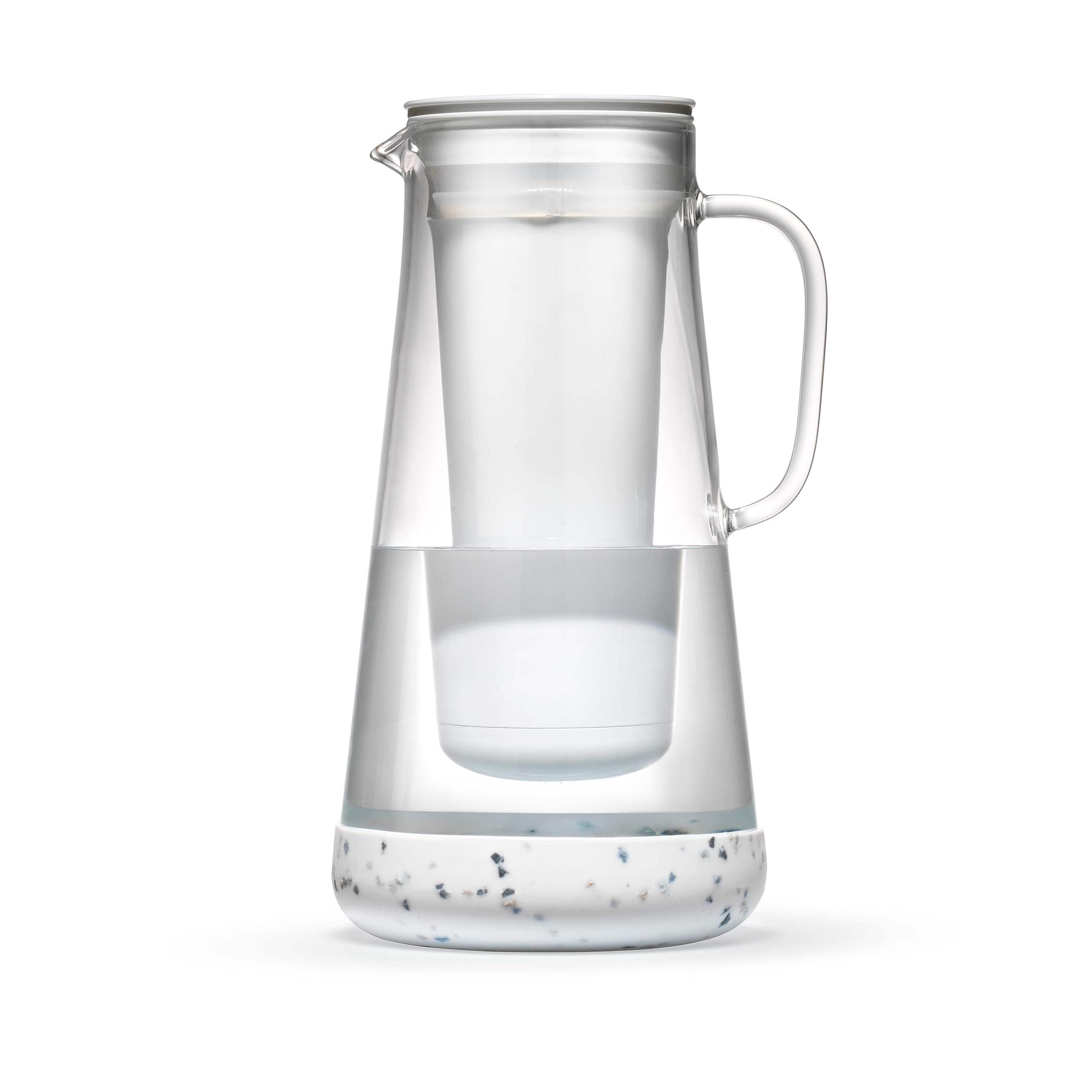 Home Pitcher Glass and Silicone Base 7 Cup Terrazzo