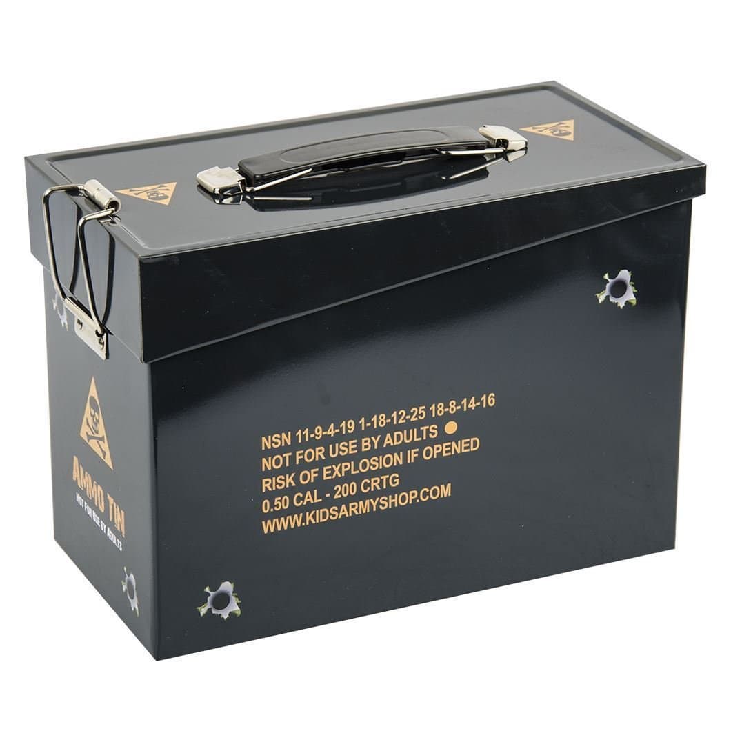 Kids Army Metal Ammunition Tin