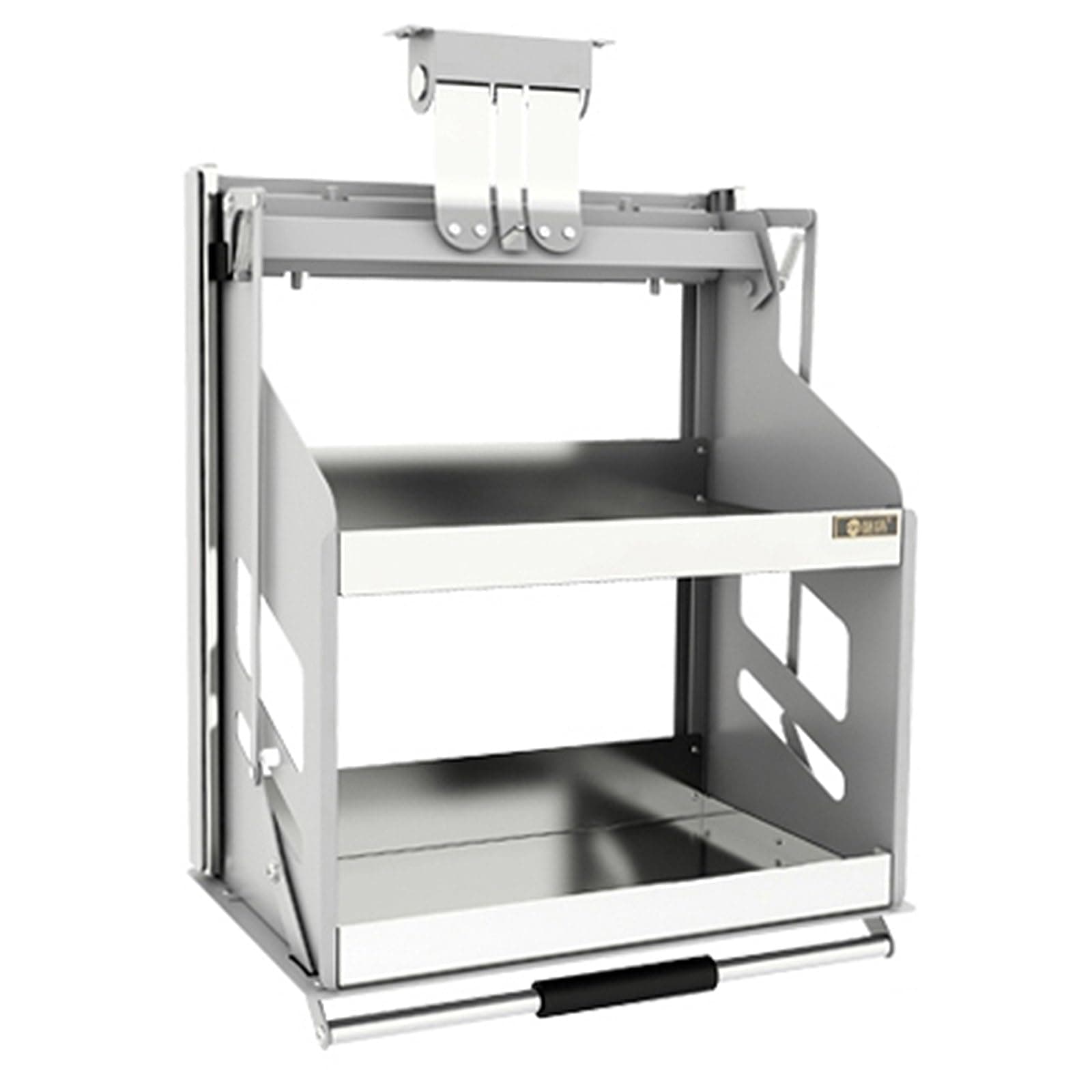 Kitchen Organizer Kitchen Stretch Spice Cabinet,Cupboard Spice Rack, 2 Tier Pull-Out Cabinet Organizer,Inner Space Saving Plate for Kitchen Lift Upper Cabinet