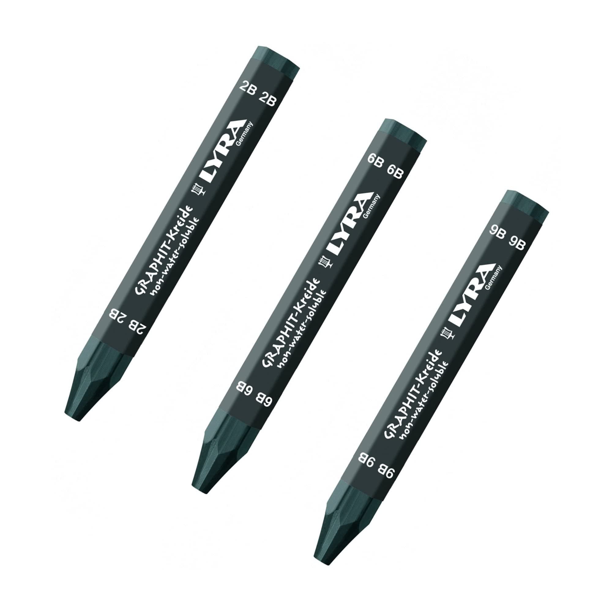 WATERSOLUBLE Crayons, Assorted 2B, 6B, 9B,Non-Water Soluble