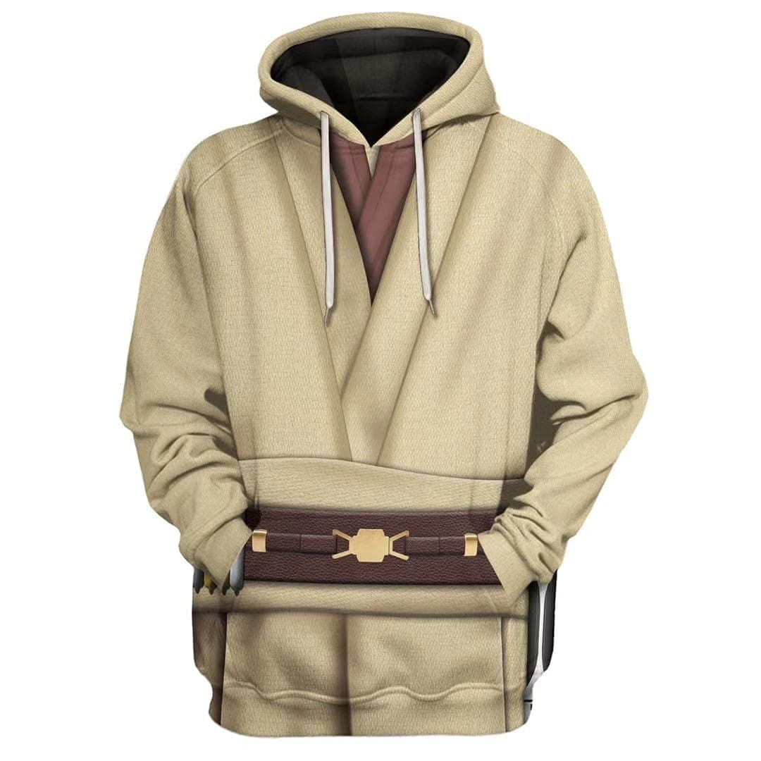 HPYObi-Wan Kenobi Cosplay Han Solo 3D Printed Hooded Pullover Sweatshirt Jacket Outwear Costume,S-3XL