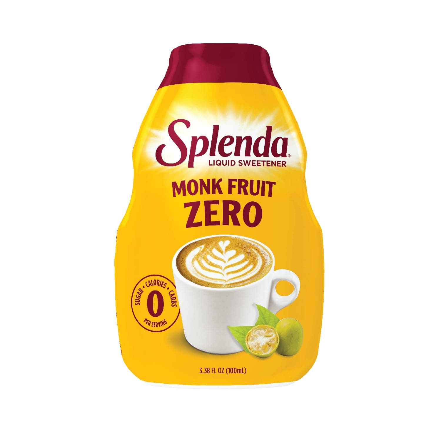 Monk Fruit Liquid Zero Calorie Sweetener Drops, 3.38 Fl Oz Bottle (Pack of 1)