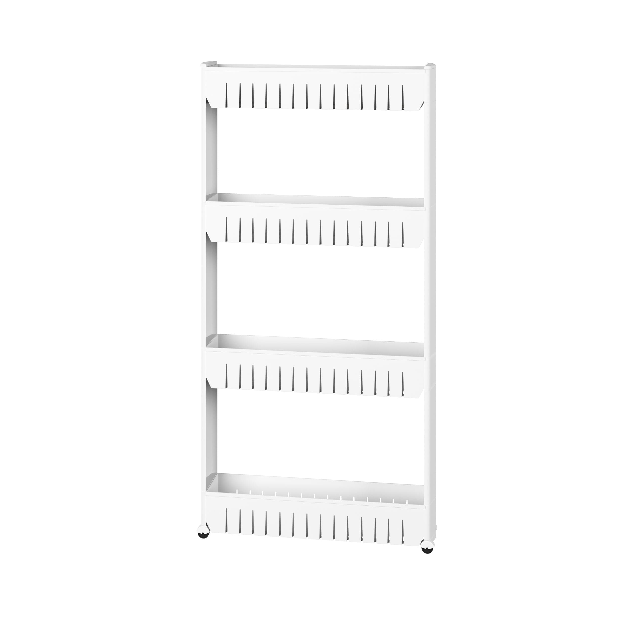 Everyday Home Mobile Shelving Unit Organizer with 4 Large Storage Baskets, Slim Slide Out Pantry Storage Rack for Narrow Spaces by Everyday Home