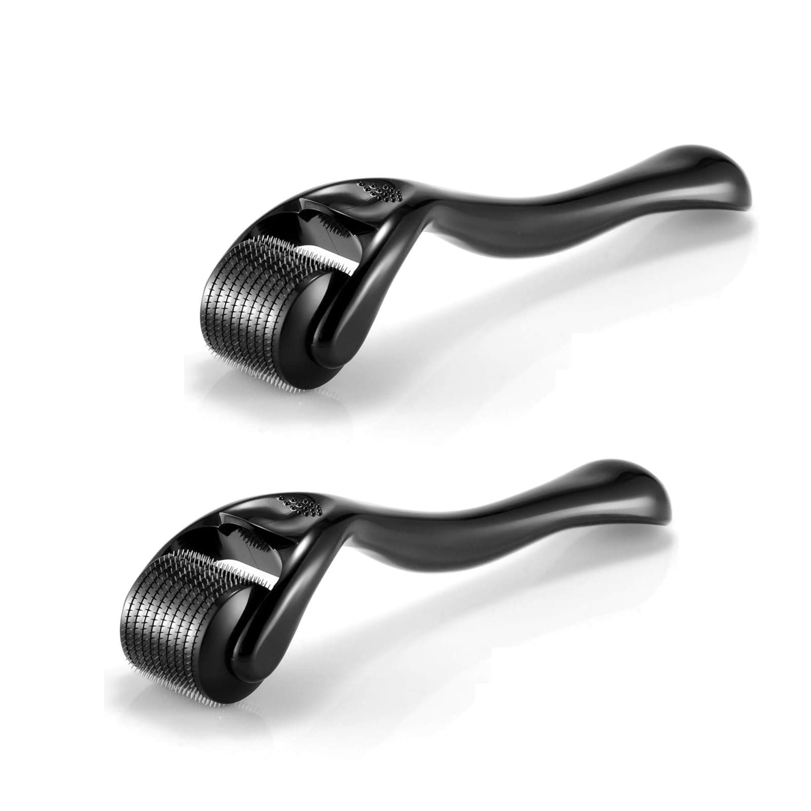 Dermaroller 0.5 mm and 0.75 mm Microneedling Roller Hair Beard Roller Hair Roller Hair Loss Micro Needle Roller for Skin and Hair Care for Men and Women Pack of 2