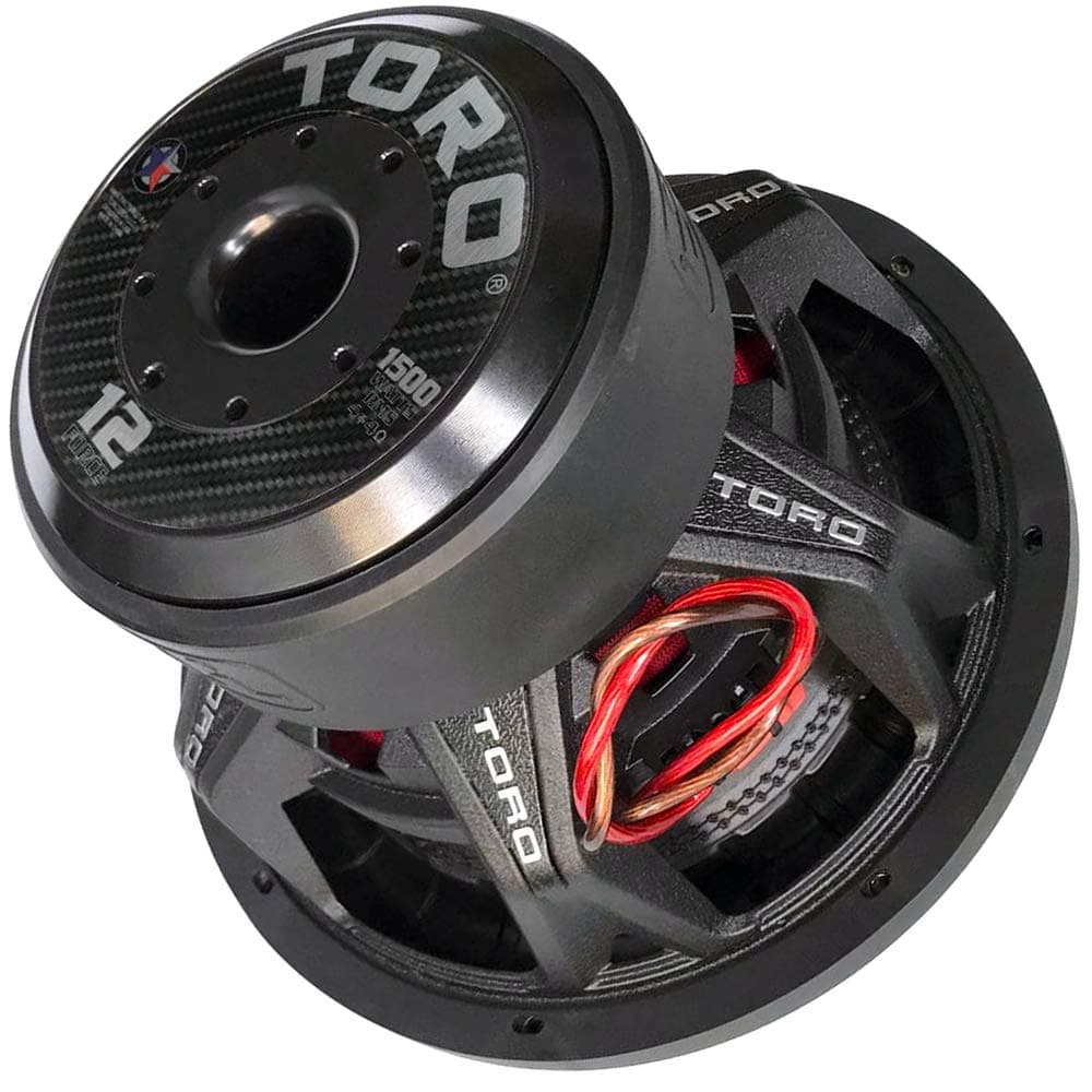 TORO TECHForce 12, 12 Inch 1500 Watts RMS – 3000 Watts MAX – Dual 4 Ohm 3 Inch Voice Coil, 12” Car Audio Subwoofer for Cars, Trucks, Jeeps, Boats, Off Road with Hard Hitting Bass (Sold As Each)