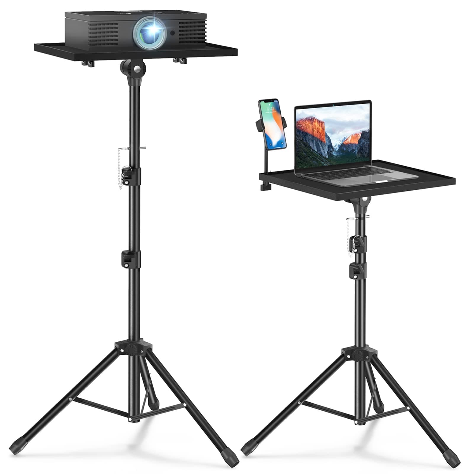 Projector Stand Tripod - Laptop Tripod Projector Stand Adjustable Height 22 to 47 Inch, Projector Tripod Stand, Tripod for Porjector, Projector Stand for Outdoor Movies