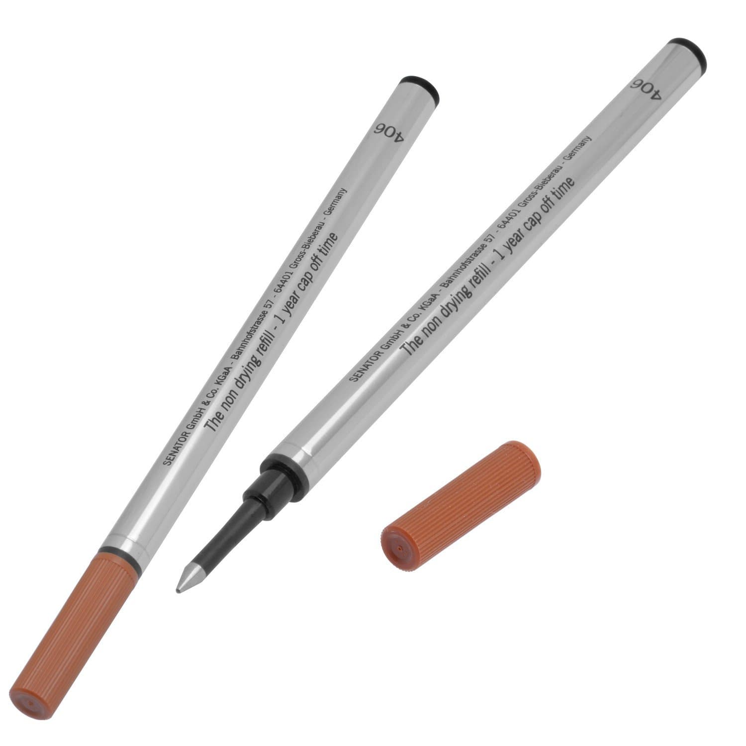 Senator Ever Roll Rollerball Refill Set of 2, Colour: Black Line, Width: 0.5 mm ISO 14145 indelible (140-10-2SW)