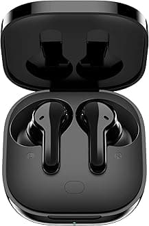 QCY T13 Bluetooth Earphones, HiFi Stereo Deep Bass TWS Wireless Earbuds, 40H Playtime, Clear Calls, IPX5 Waterproof, Touch Control Ear Buds for Android iPhone, Black