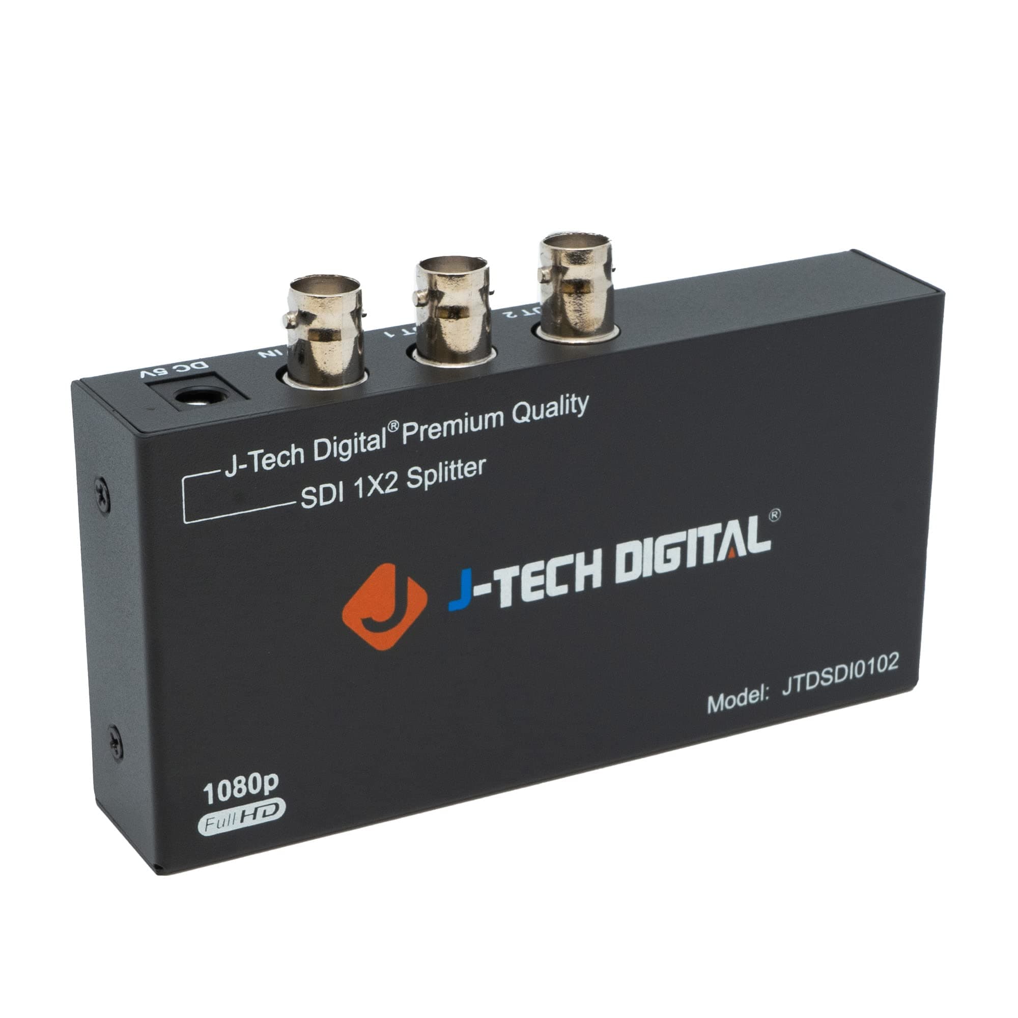 J-Tech Digital SDI Splitter | 1 Input, 2 Outputs | Supports up to 1320ft. | Compatible with SD, HD, 3G-SDI for Cameras, Monitors [JTDSDI0102]