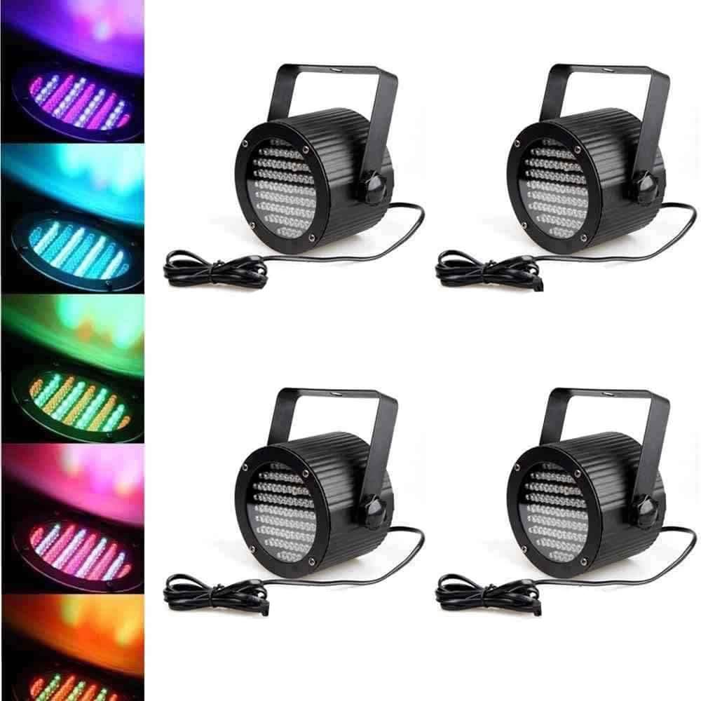 HPcutter Par Light Par lights LED 4 X 86 Par Lighting DMX512 Disco DJ RGB LED Lamp Club Party(4PCS)