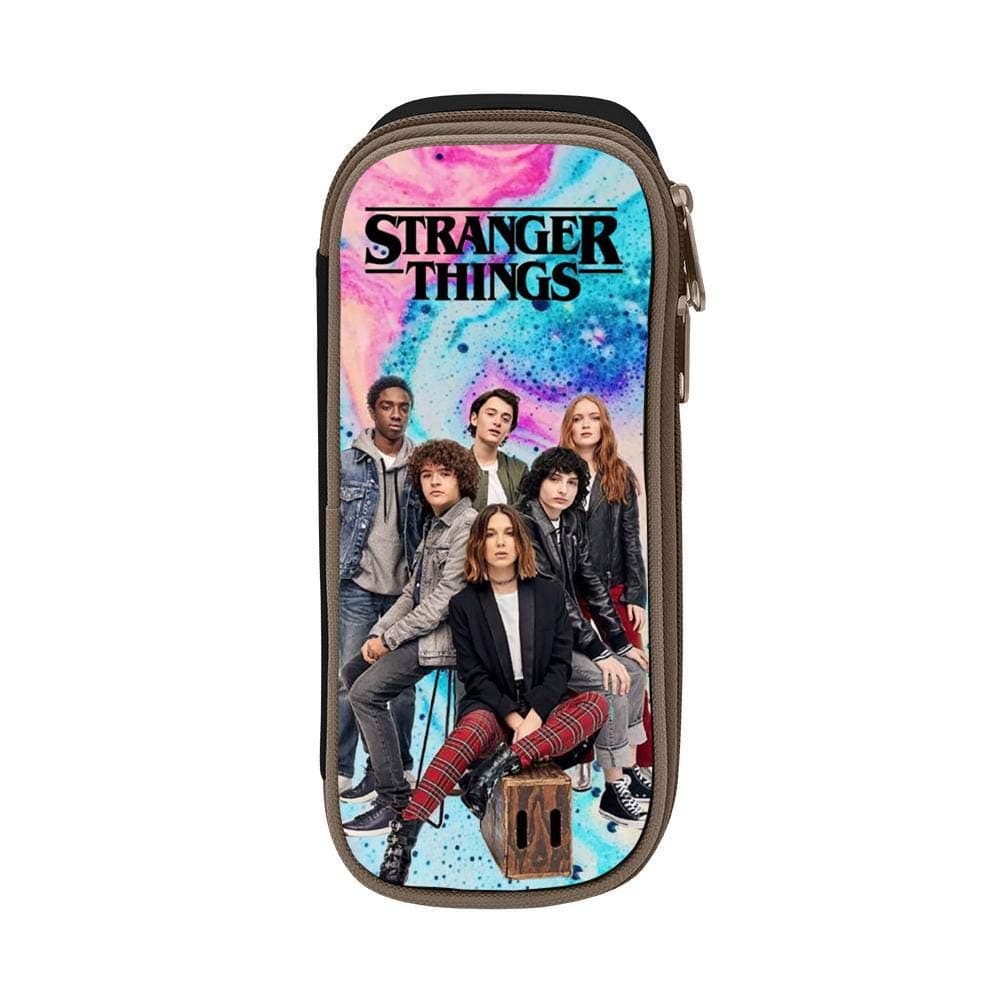 KAKAKAA Stranger Things Large Capacity Pencil Case Pencil Case Student Canvas Pencil Case Durable Pencil Case Zipper Office