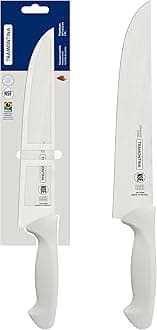 Premium 10 Inches Kitchen Knife with Stainless Steel Blade and White Polypropylene Handle
