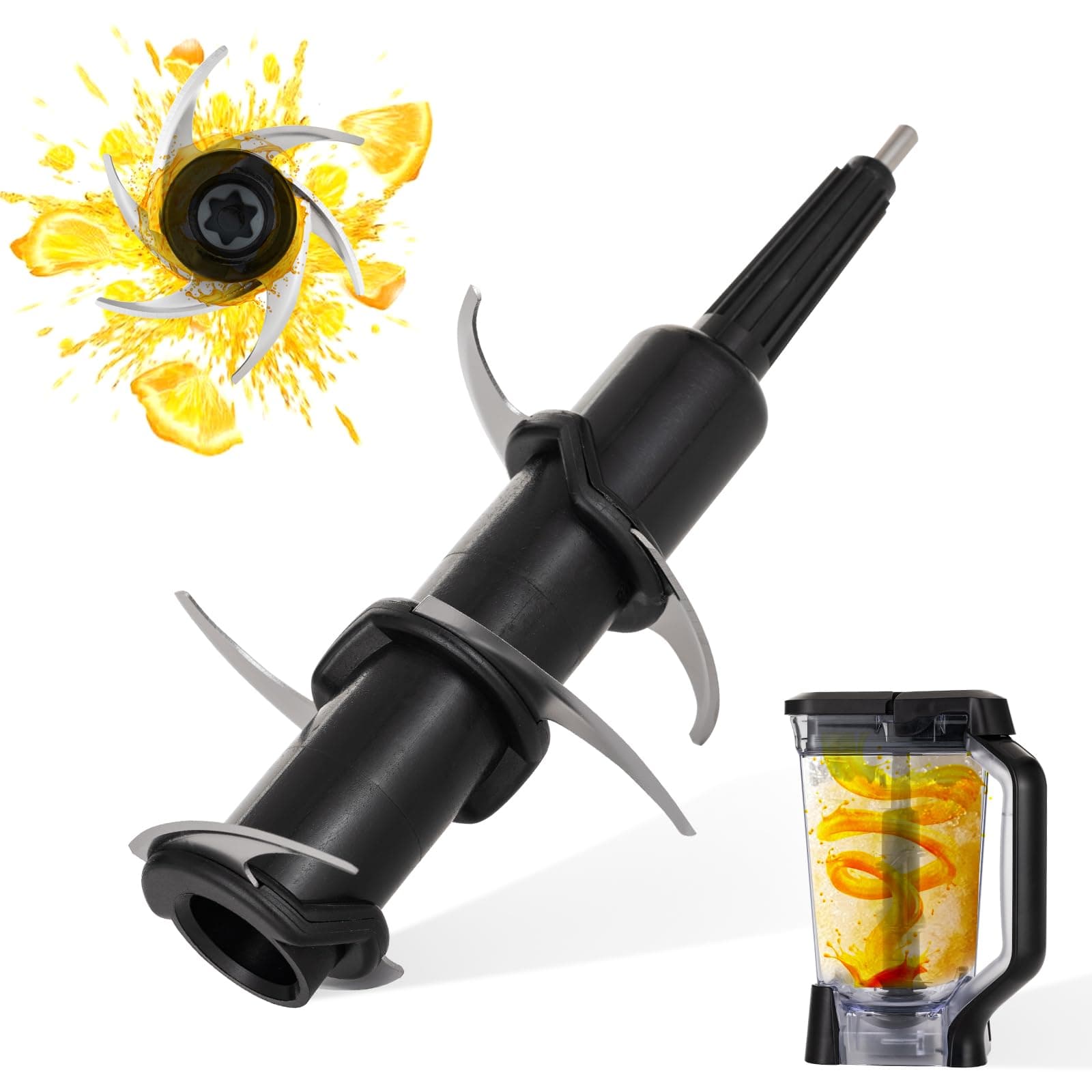 Blender 6 Blade Replacement Parts for Ninja 72 OZ Pitcher, Blender Accessories Compatible with Kitchen System 1100W 1200W 1500W Pitcher BL500C BL660C BL642 BL700C BL780 NJ600RC NJ602CO NC600CCO