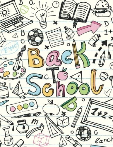 Back To School: Doodle Blank Sketch Book Unlined Journal Writing Drawing Sketching Diary For Kids Boy Girl School Stationary Watercolor Palette Pencil ... Notebook): Volume 1 (Doodle Notebook) Paperback – Large Print, 3 April 2018