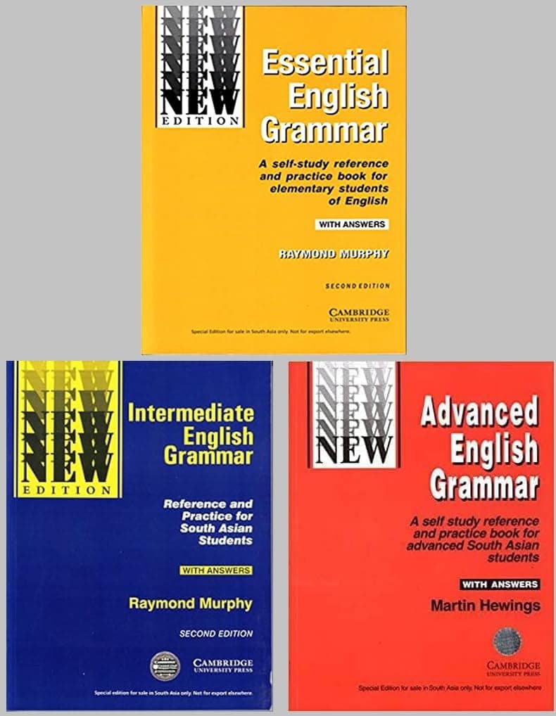 Cambridge Essential + Intermediate + Advanced English Grammar (Combo Pack of 3 Books Essential English Grammar,Intermediate English Grammar and Advanced English Grammar) with Answers