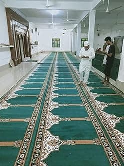 Janamaz Rolls for Masjid (Mosque) Prayer Carpet Any Religious Houses & Gallery Runner Carpet 4 x 60 Feet Color Green