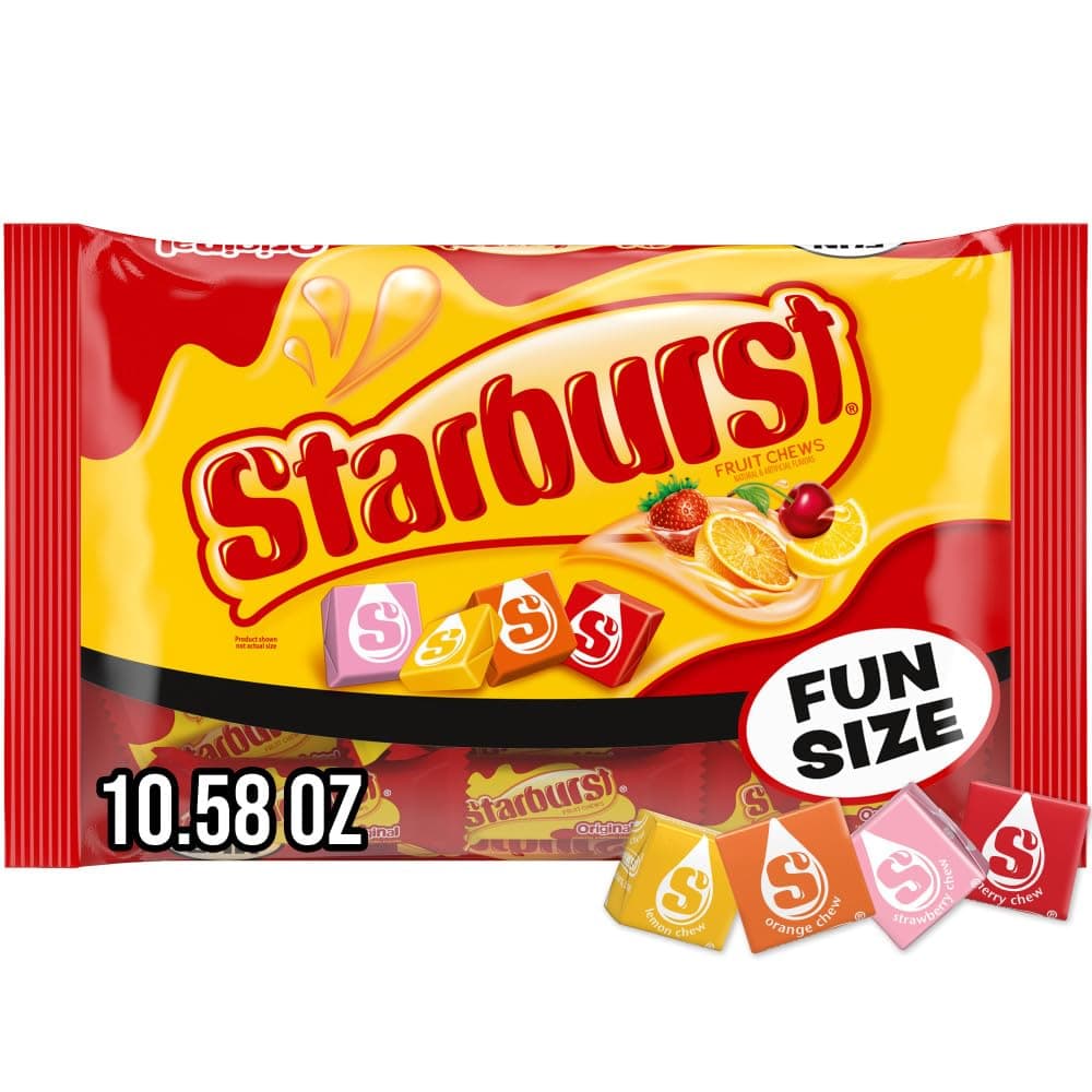 STARBURST Original Fruit Chews Fun Size Halloween Candy, 10.58 oz Bag