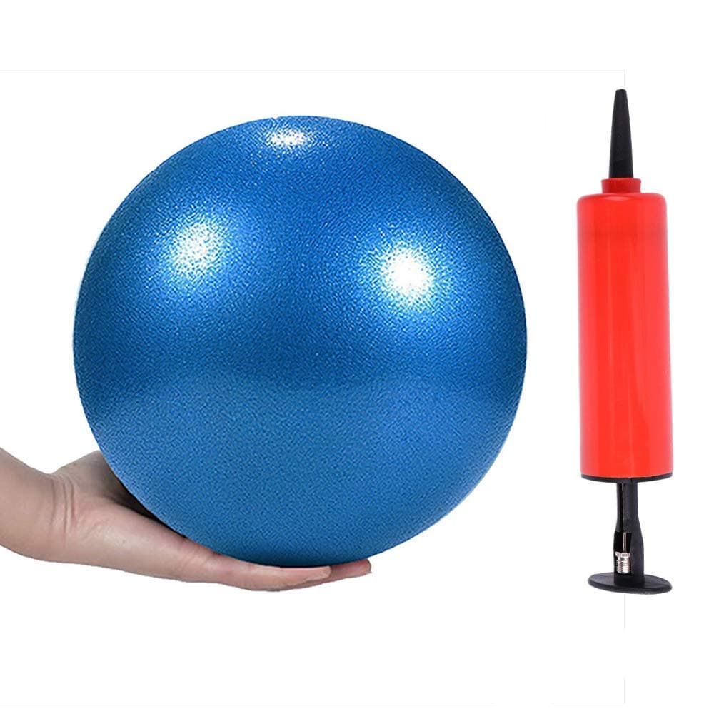 MoldFun Mini Yoga Pilates Ball 10 Inch for Stability Exercise Training Gym Anti Burst and Slip Resistant Balls with Inflatable Straw
