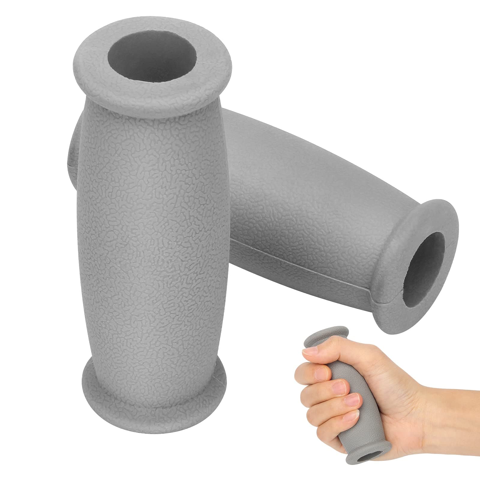 Crutch Hand Grip, Ahier Soft Rubber Crutches Handle Replacement Covers Medical Drive Cane Crutch Handgrips, 1Pair (3.93 x 1.4 inch) (3.93 x 1.4 inch)