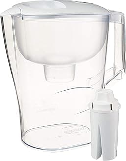 10-Cup Pitcher with Filter Compatible with Brita Water Filter Pitcher for Clean, Crisp Water, WQA and NSF Certified, Made in Europe