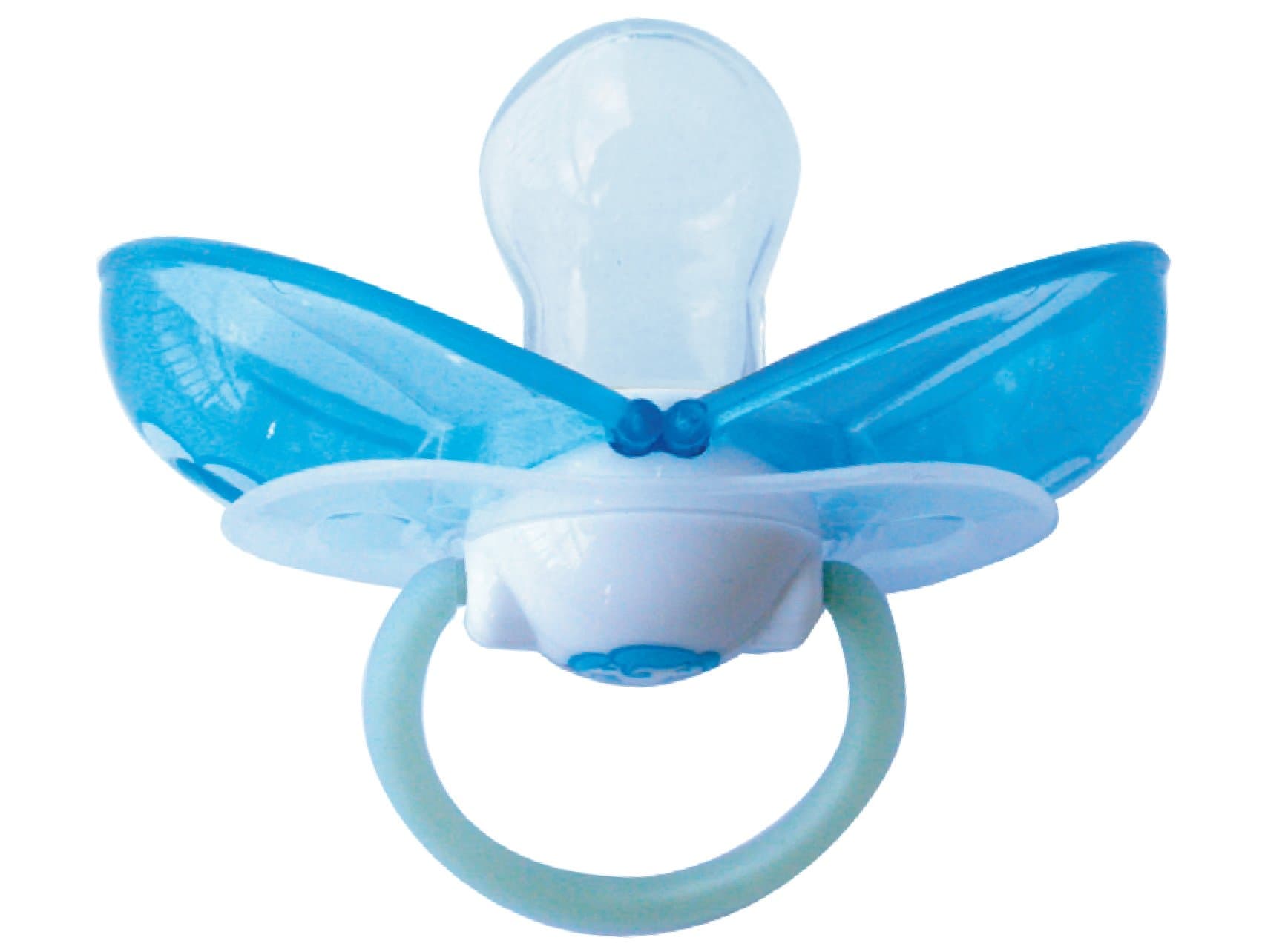 ElemedSilicone Smart Pacifier, 6 Plus Months, Orthodontic Shape, Light Blu Heart