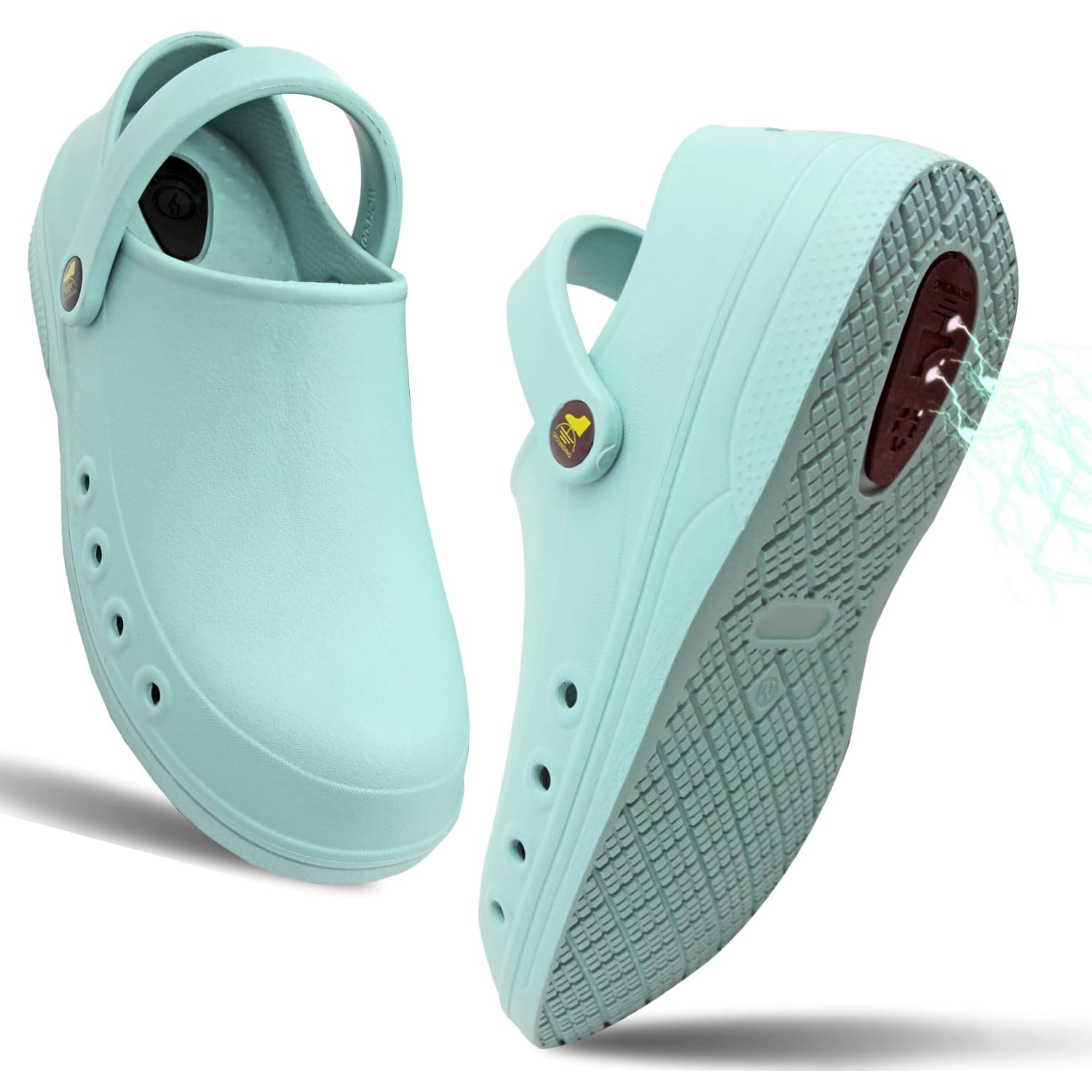 earthinglifeGrounding Clogs with Adjustable Strap Super Soft Graphene Enhanced Rubber Grounding Footwear for Men Women